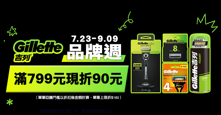 家樂福線上購物 吉列品牌週