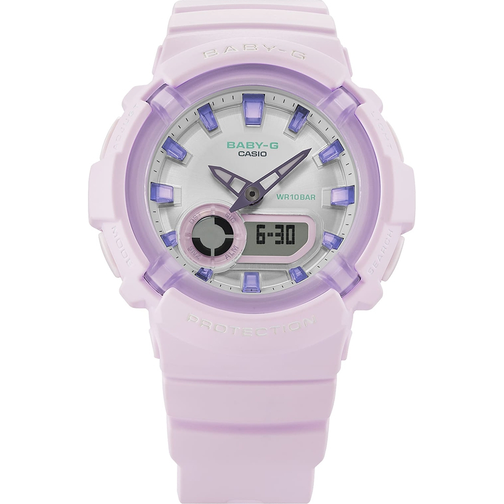 CASIO 卡西歐 BABY-G 葡萄糖果雙顯手錶 BGA-280SW-6A, , large