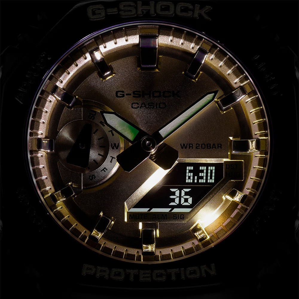 CASIO 卡西歐 G-SHOCK 2100八角金屬光手錶 GA-2100GB-1A, , large
