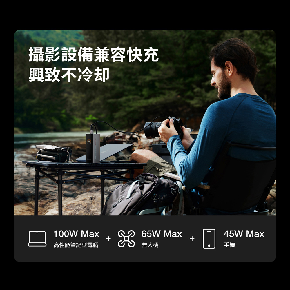 EcoFlow正浩 RAPID RPO EFHB100 230W 超充艙20000mAh自帶伸縮線行動電源72Wh, , large