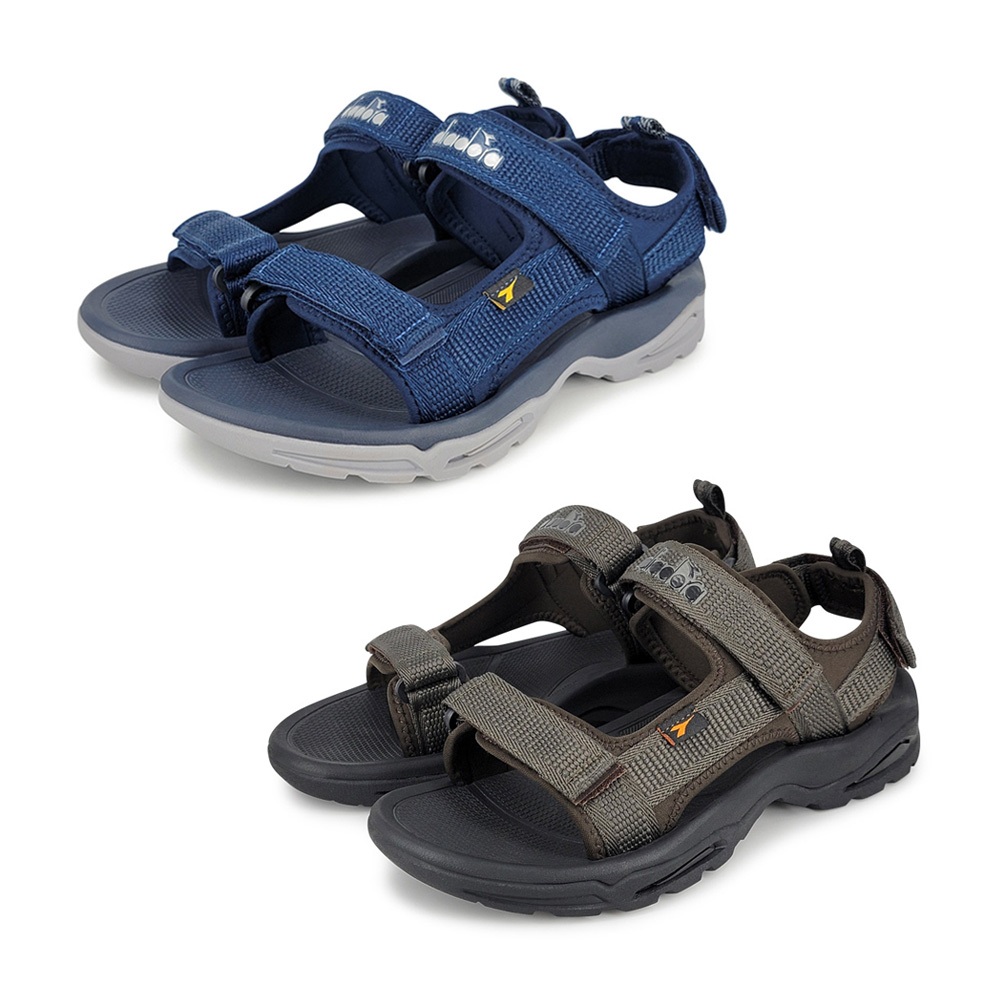 DIADORA迪亞多那 水陸兩用機能涼鞋 男鞋 旅遊 溯溪 簡約 魔鬼氈 柔軟 彈性 減震 耐磨 耐穿 防滑 藍 咖啡