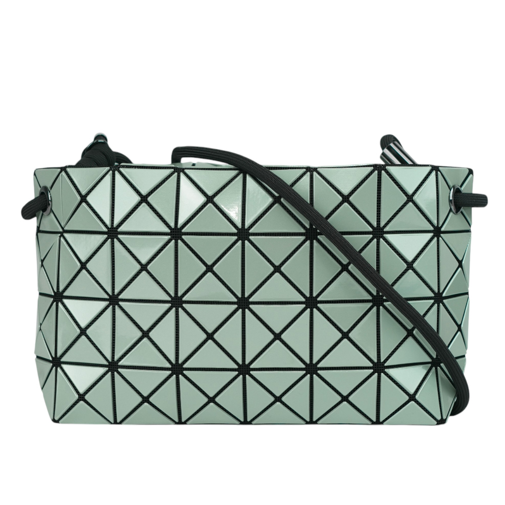 ISSEY MIYAKE Loop Metallic 金屬光澤拉鍊肩背/斜背包/灰綠色, , large