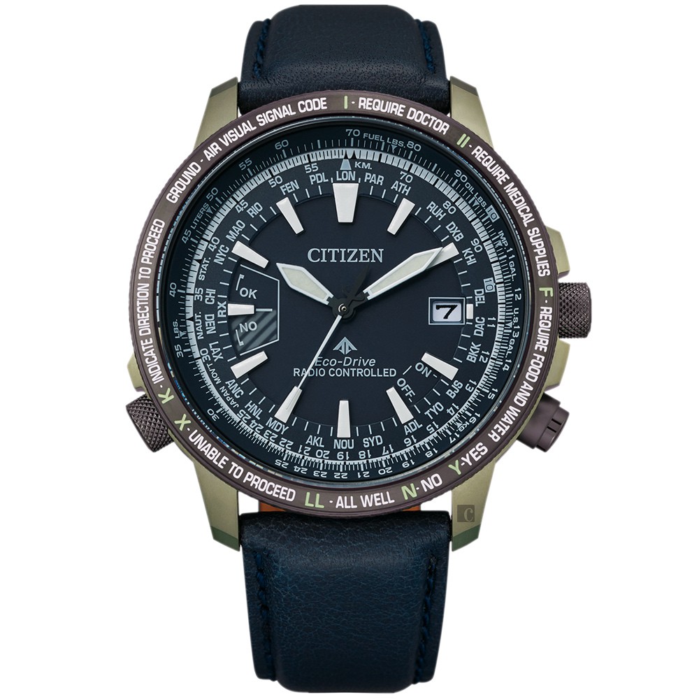 CITIZEN 星辰 PROMASTER 光動能鈦金屬電波錶 CB0204-14L, , large
