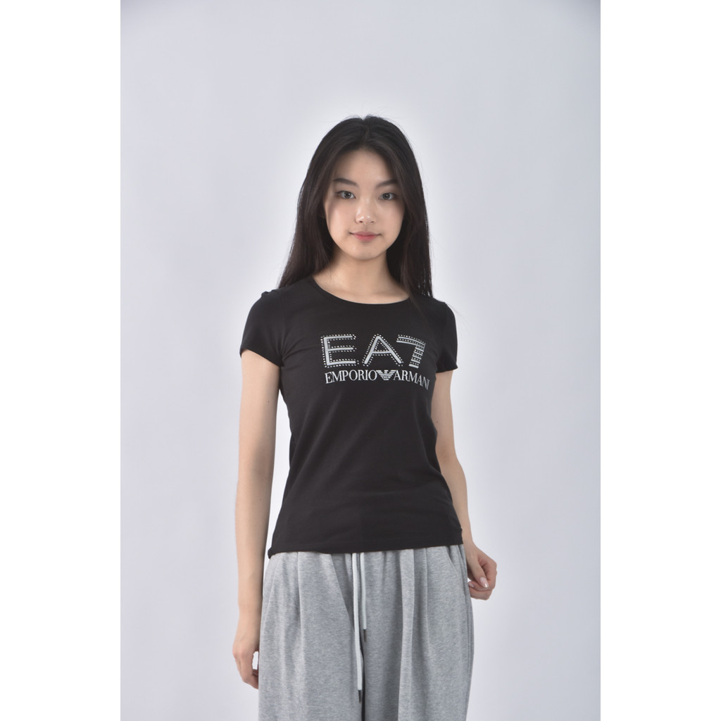 (S) emporio armani棉質簡約圓領黑色短袖上衣二手衣, , large