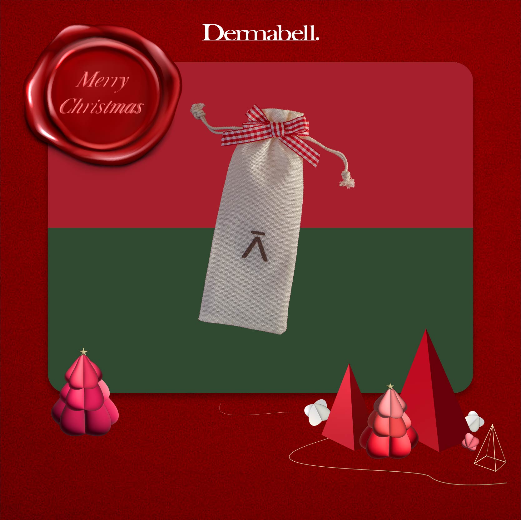 聖誕限定 [韓國儷人閣] DERMABELL德瑪貝爾 MST保濕穩肌面霜+DERMABELL紀念版輕旅收納袋, , large