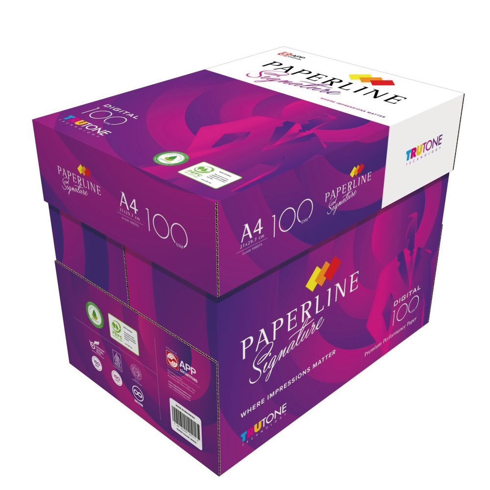 【PAPERLINE】數位彩色鐳射專用 100gsm A4 影印紙 8包入 /組, , large