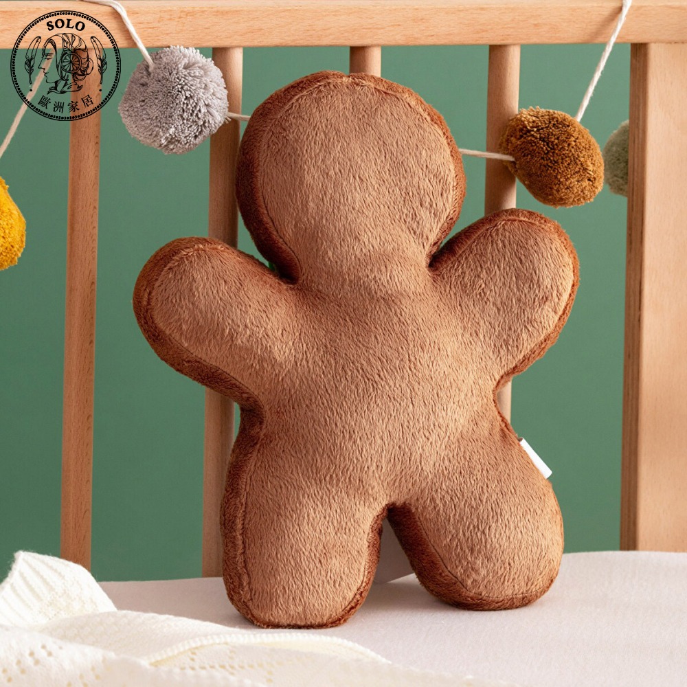 SOLO Vintage】LCW Home 32cm Gingerbread Man Pillow Made in Turkey, , large