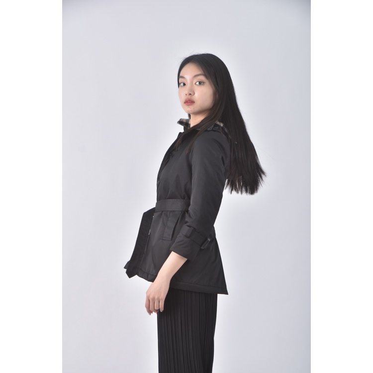 (S) kinloch anderson質感連帽黑色綁帶外套二手衣, , large