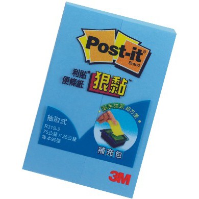 3M 狠黏 R31S 抽取是補充包(多色)黃+湖水綠, , large