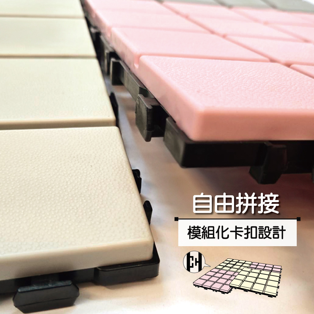 【Monster】B+ Japanese Tile Waterproof Interlocking Floor Mat Single Piece (30x30cm) -Linen Beige, , large