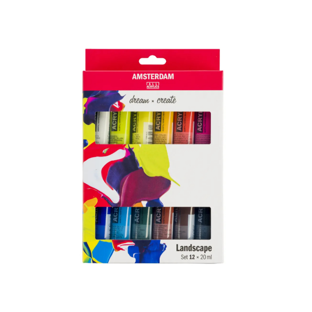 *需預訂 Royal Talens AMSTERDAM 壓克力20ML - 12色套組粉彩, , large