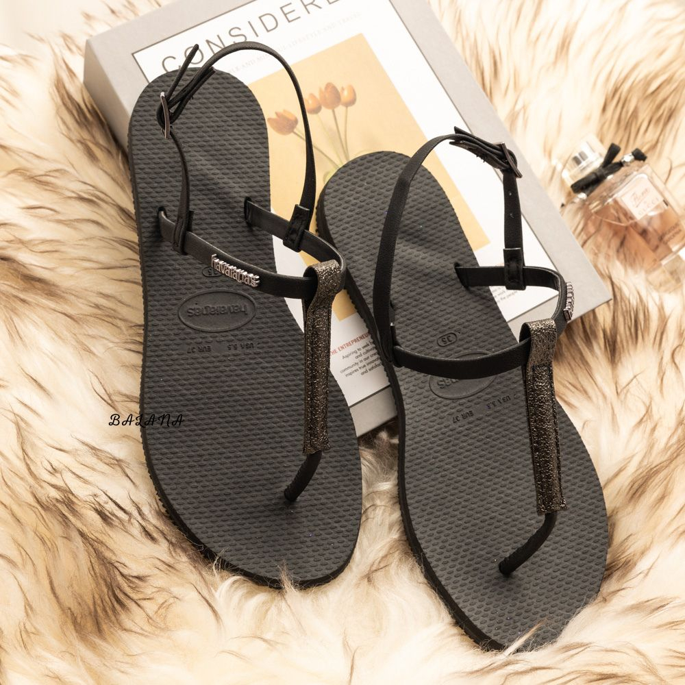 [巴拉娜巴西人字拖專賣店]中壢實體店面Havaianas 哈瓦仕 夾腳拖/人字拖鞋 YOU RIO 涼鞋 夾腳涼鞋 女款 沙灘 海灘 海邊 黃金, , large
