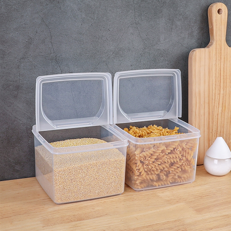 Half-open lid storage box, , large