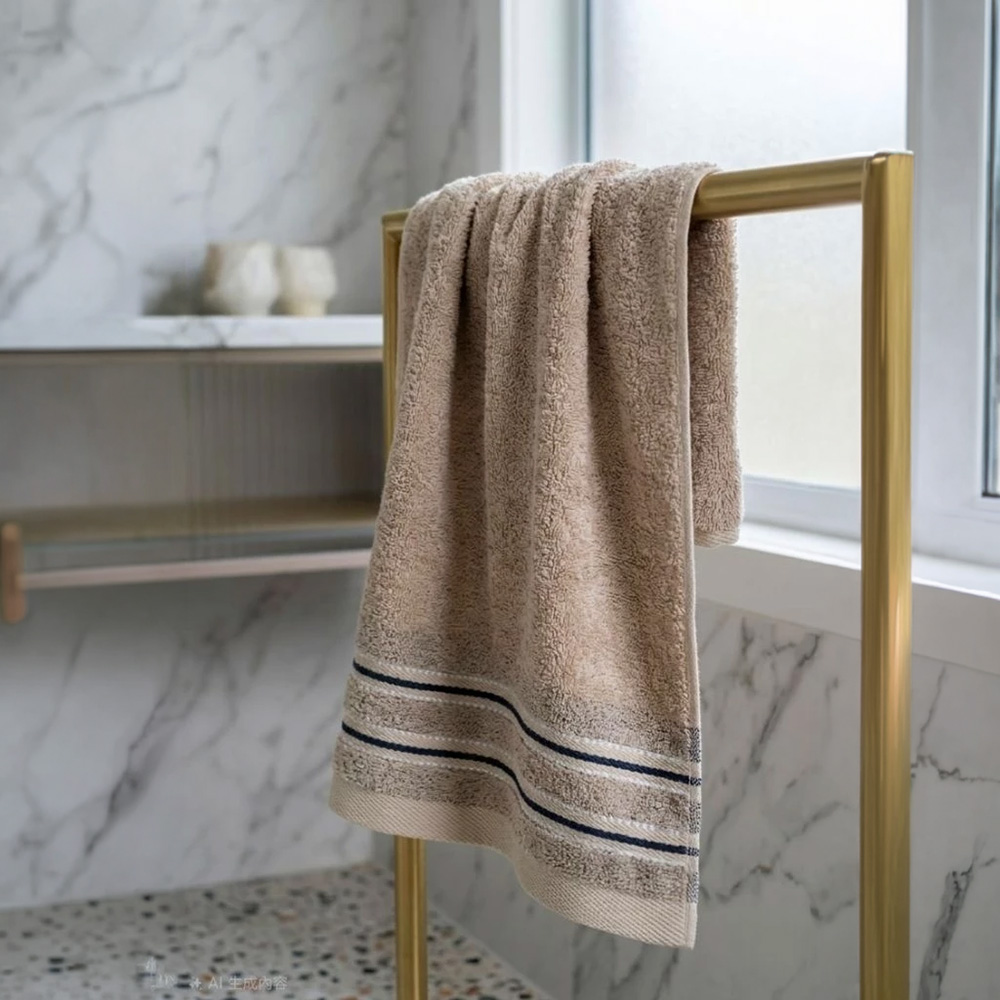 凱美棉業｜12入組 MIT台灣製 16兩純棉歐色緞面雙黑線條童巾, , large