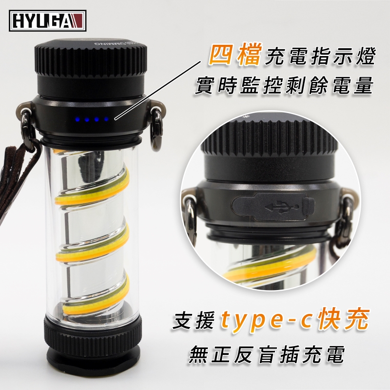 [HYUGA] 復古螺旋燈 LED燈 燈罩 露營手電筒, , large