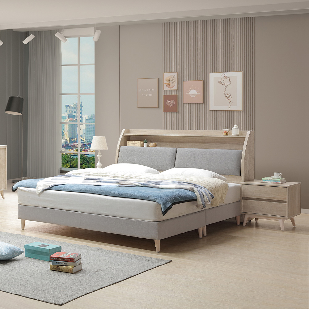 【唯熙傢俱】曼蒂橡木色床頭櫃, , large