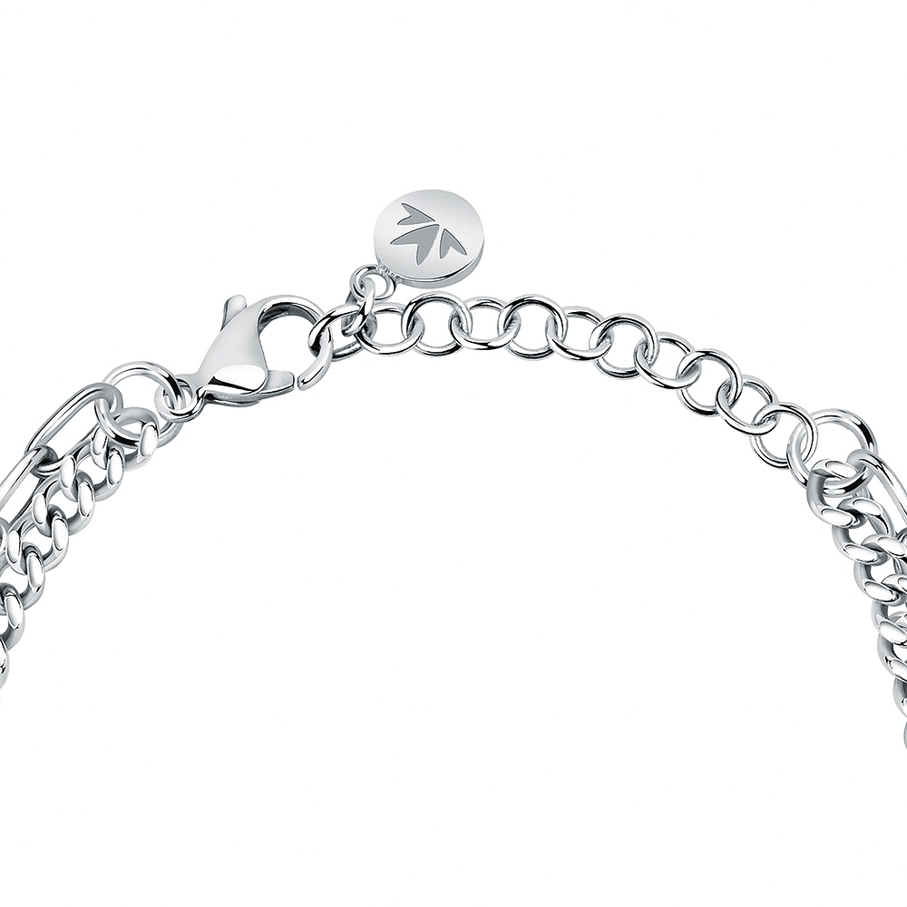 【快速出貨】MORELLATO TALISMANI系列 不鏽鋼 雙色瓢蟲四葉草手鍊 SAUY08, , large