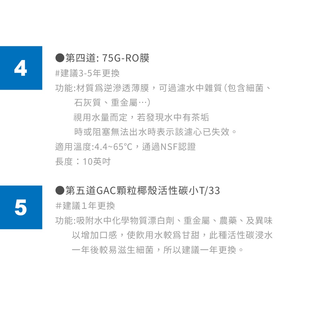 【麗水生活】BOQUN 博群 BQ-971 冰溫熱三溫桌上型飲水機 搭配過濾器 RO逆滲透-5道 通規型 10吋濾心, , large