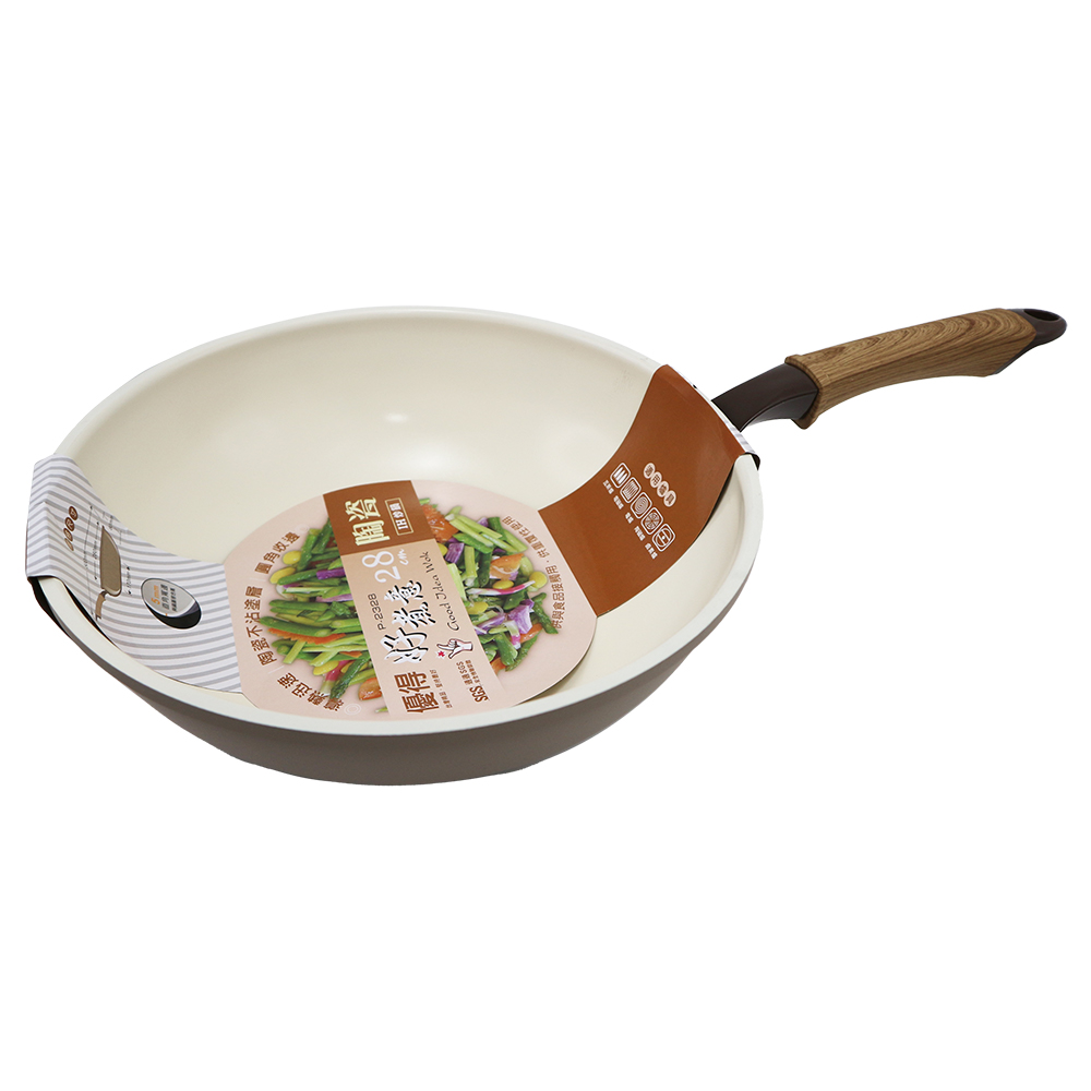 好煮意陶瓷不沾IH炒鍋-28cm-1支, , large