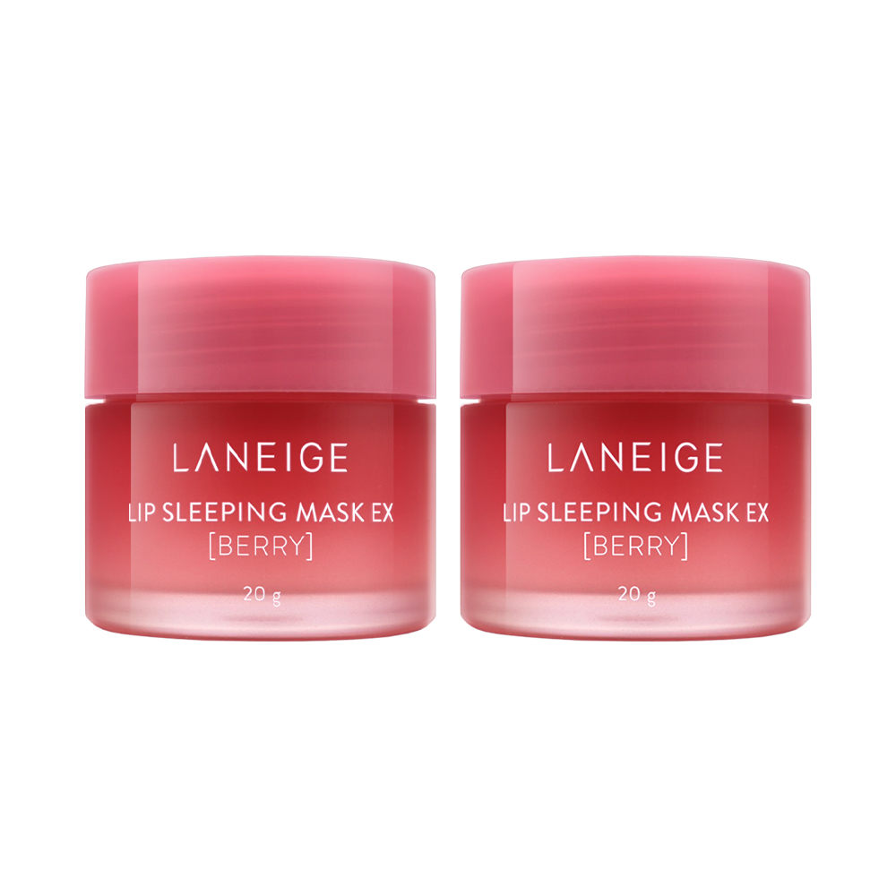 【LANEIGE蘭芝】睡美人極萃滋養晚安唇膜 20g #甜莓 (2入組), , large