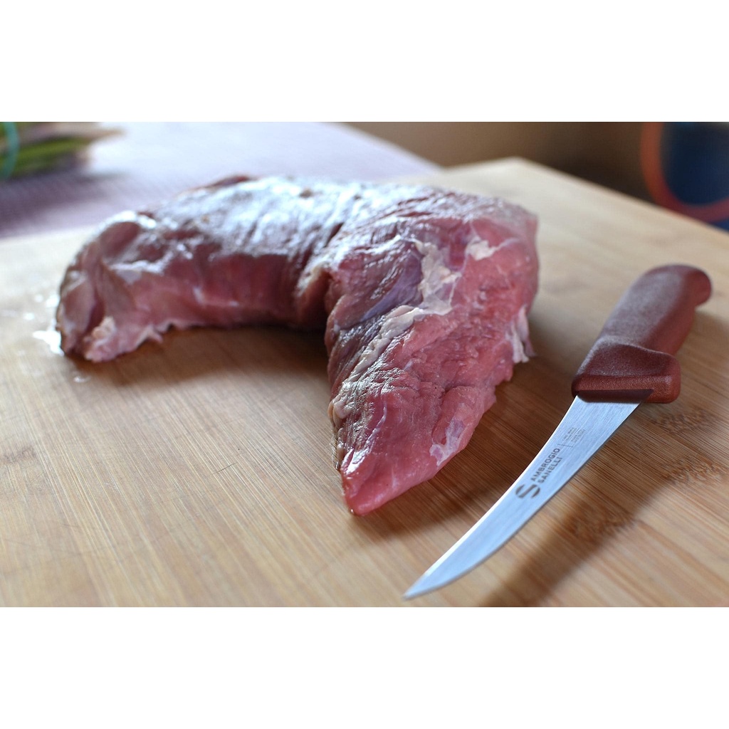 蓋瑞廚物【SANELLI 義大利製 BBQ 去骨刀 13、15cm】修筋刀 屠夫分解刀 剔骨刀 彎剃骨刀 牛肉分切刀, , large