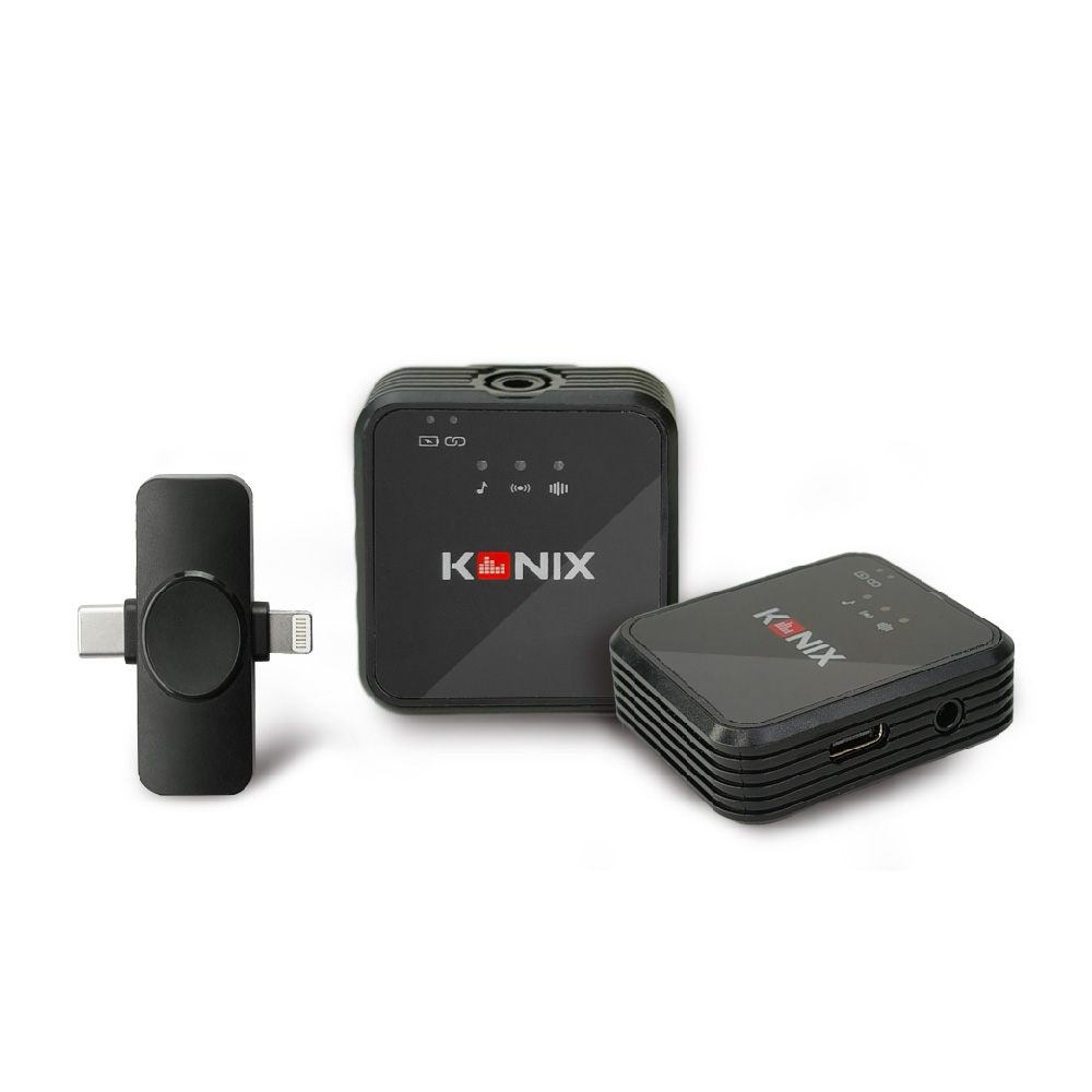 【KONIX】G6 無線收音麥克風 一對二無線麥克風 領夾式麥克風 適用安卓蘋果, , large