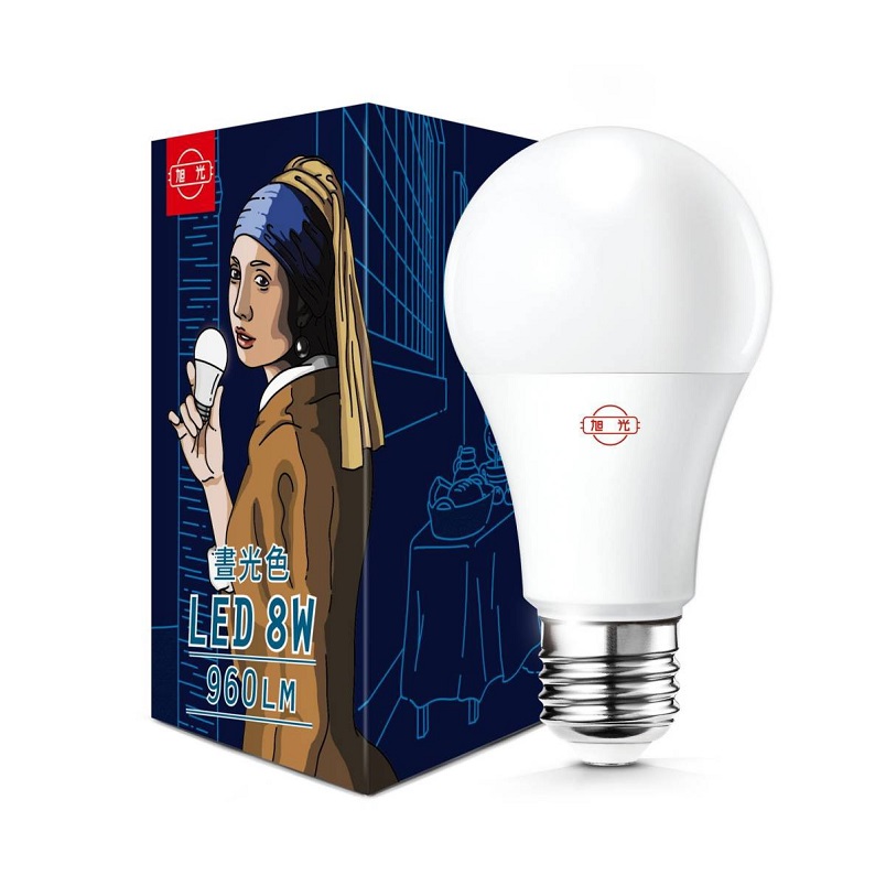 LED 8W  light bulb, 晝光色, large