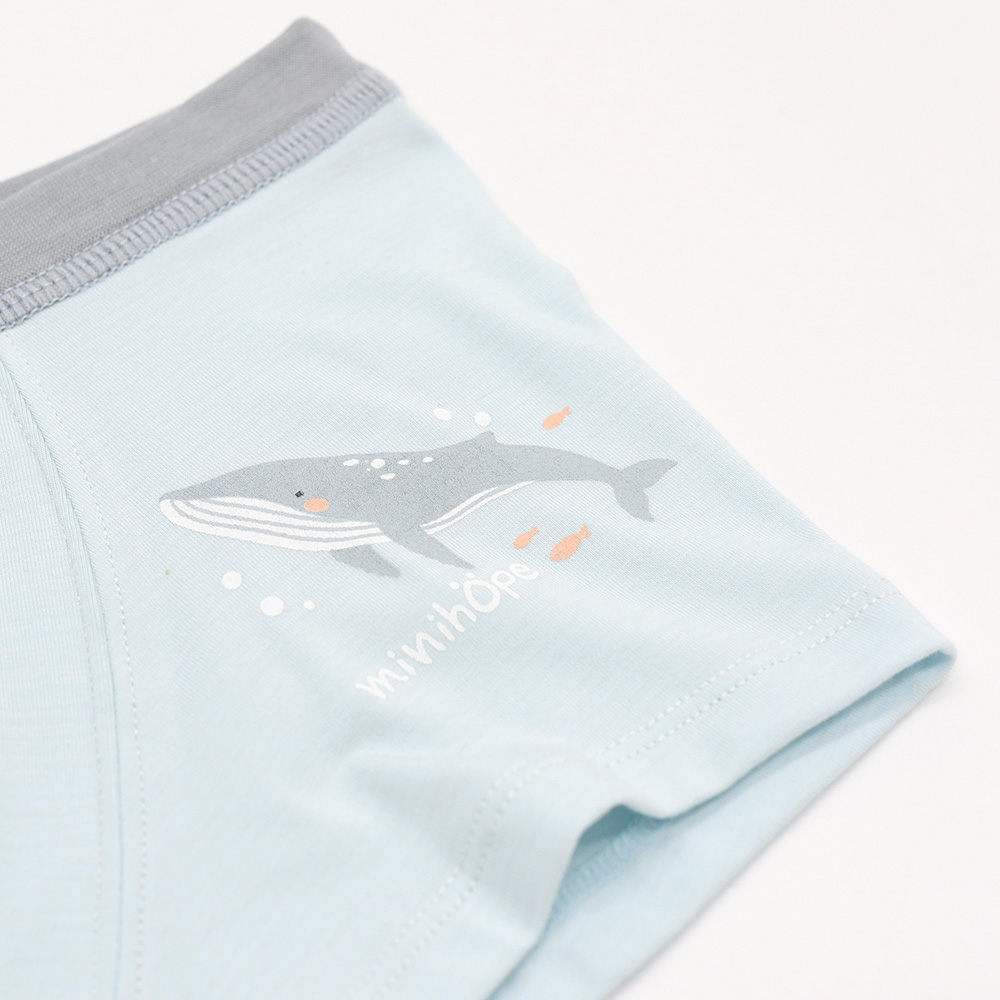 minihope美好的親子生活-男童四角褲-奮勇向上的藍鯨-S, , large