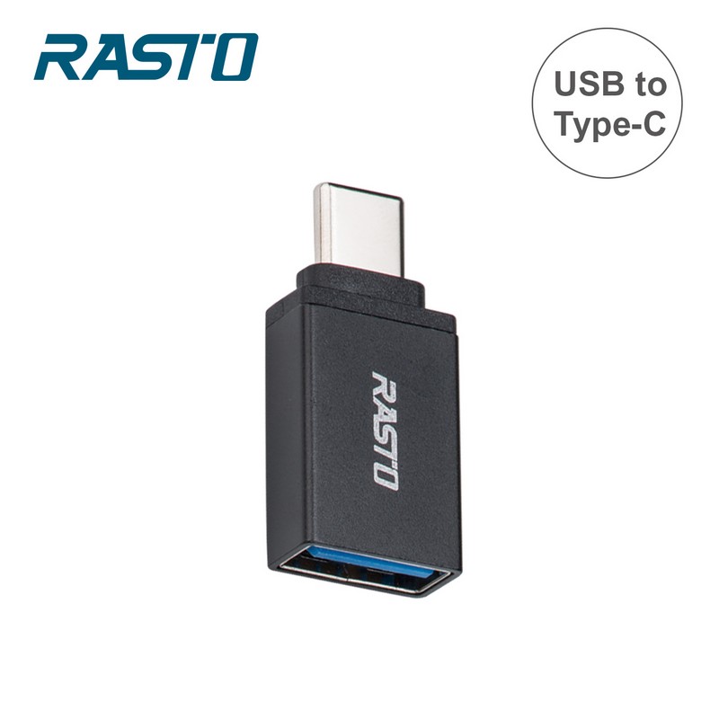RASTO RX59 USB轉Type-C鋁製轉接頭, , large