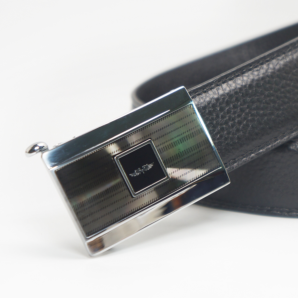 【頭層牛皮】自動扣真皮紳士腰帶 T3款 皮帶 高質感 西裝皮帶 商務皮帶 型男 上班族 自動扣 七夕 情人節 禮物, , large