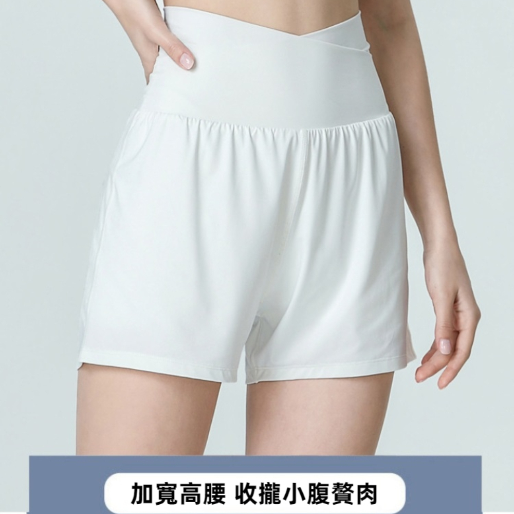【A&R】高腰絲滑顯瘦運動短褲 灰,XL, , large