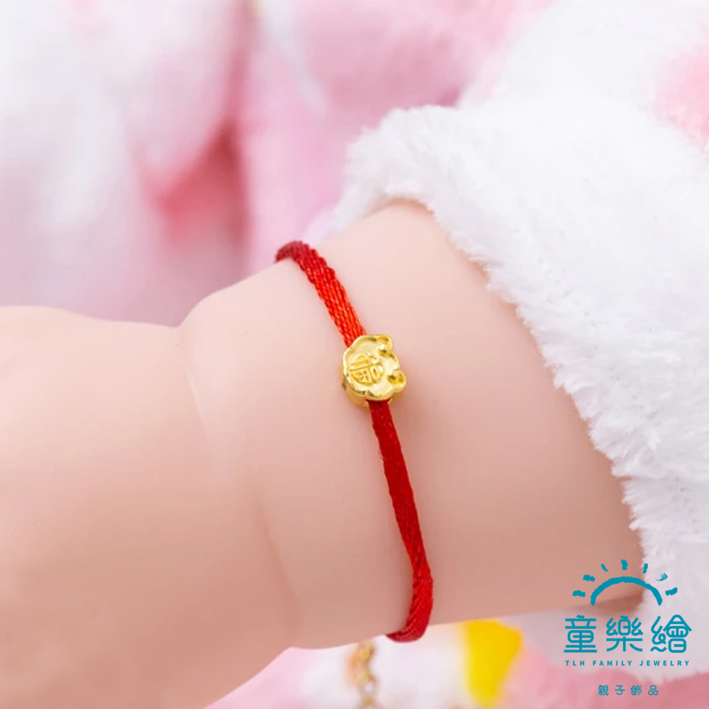 【童樂繪金飾】parents-kids line 童心弦親子紅繩手鍊系列 12款任選約重0.03錢&plusmn;0.02 (彌月金飾 彌月禮), , large