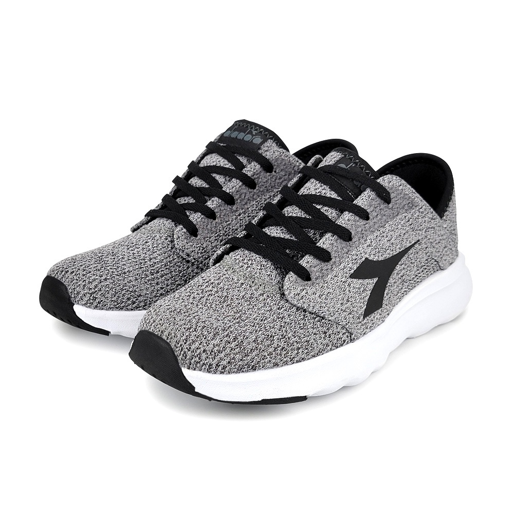 DIADORA迪亞多那 極輕飛織休閒鞋 女運動鞋 女鞋 兩穿式 反光 輕量 透氣 減壓 彈力 棉鞋墊 回彈 防滑 藍 灰, , large