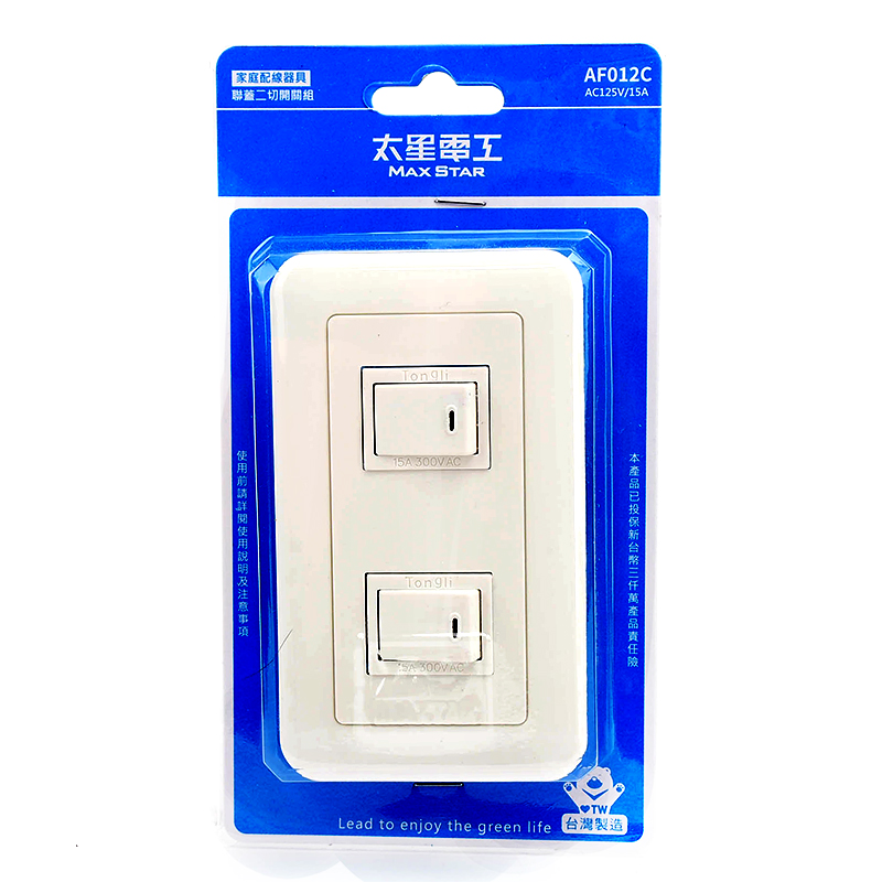 Double Switch Electrical Cover Plate, , large