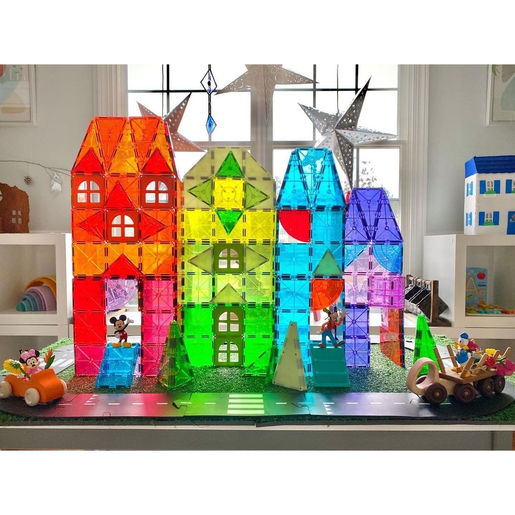 Magna-Tiles 彩色透光磁力積木100片, , large