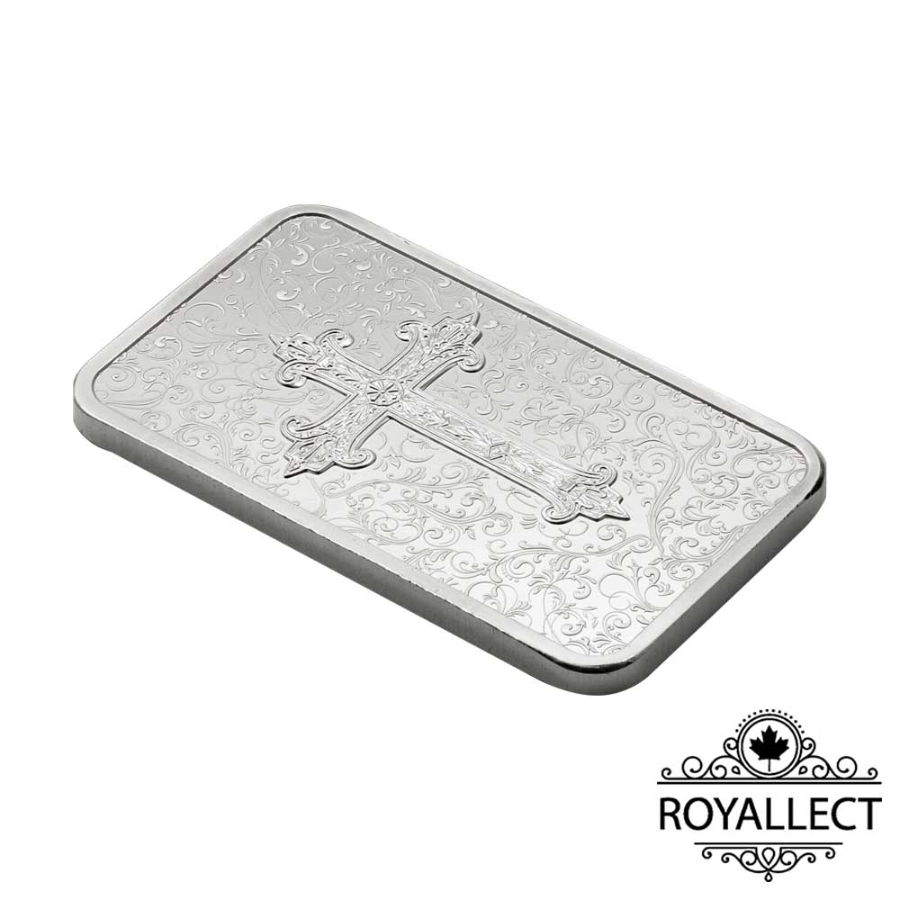 [皇家典藏] PAMP-紐埃-基督教十字架-1盎司銀條, , large