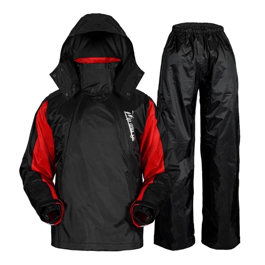 【周周生活】晴雨選品館｜奧德蒙 去去雨水走 斜開雙拉鍊兩件式機車雨衣, , large