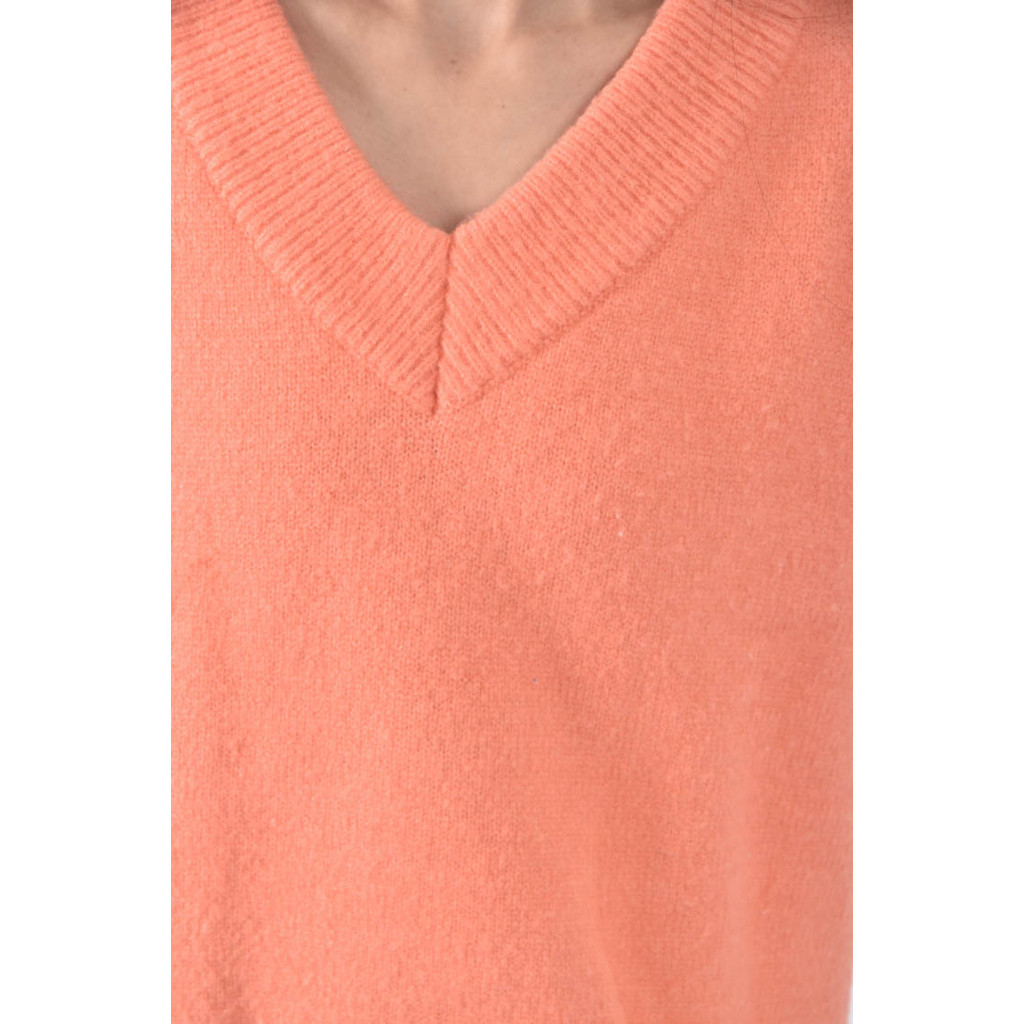 (XL) i blle韓牌背心橘色毛衣二手衣, , large