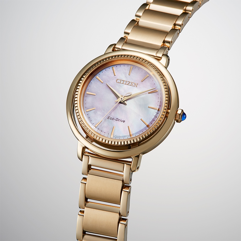 CITIZEN 星辰 L系列 Hebe田馥甄廣告款 珍珠貝光動能女錶 EM1103-86Y, , large