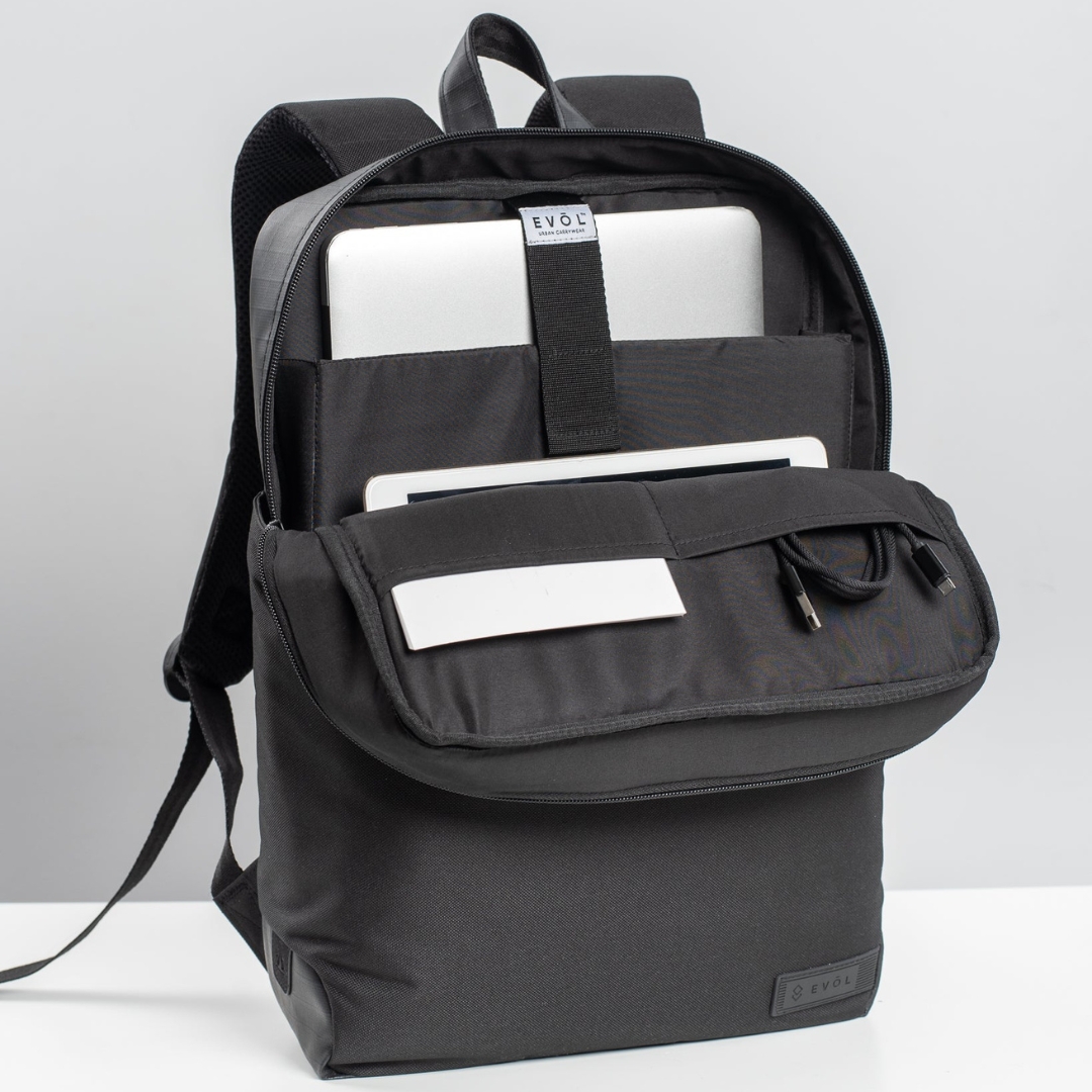 EVOL 15.6″ BYRON CORE WATER REPELLANT LAPTOP BACKPACK, , large