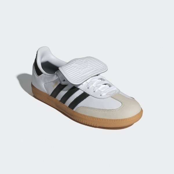 Kixpress-Adidas Samba LT W 男女 休閒鞋 運動 復古 德訓鞋 翻蓋鞋舌 焦糖底 白黑 [IG4279], , large