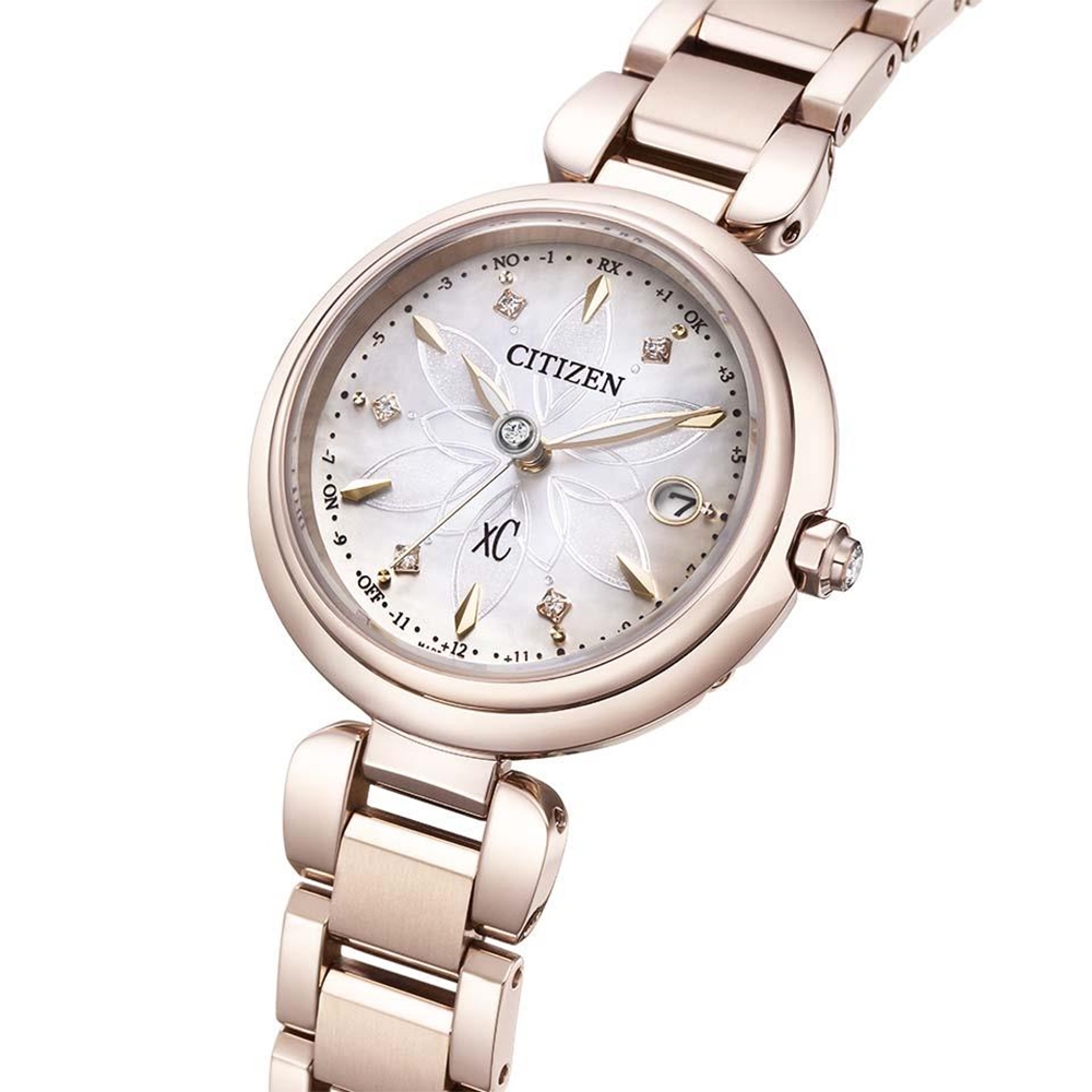 CITIZEN 星辰 XC 水耀光 光動能鈦金屬電波女錶 送禮推薦-29mm ES9467-71Y, , large