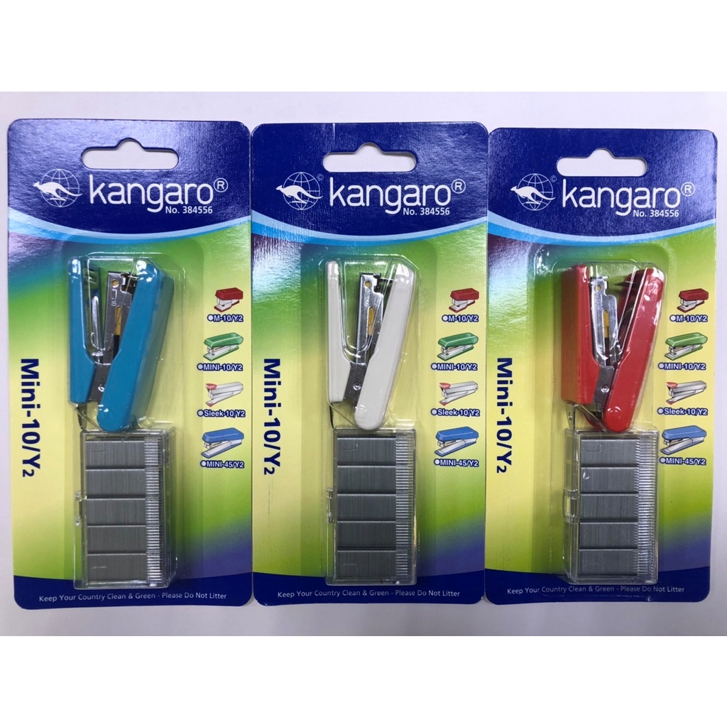 Kangaro袋鼠 迷你釘書機附針組 M-10/Y2(多色), , large