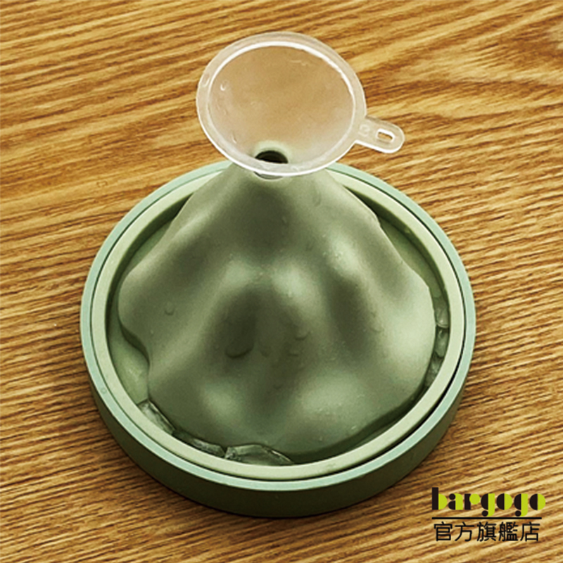 [巴果果]立體山形制冰格 威士忌慢融冰 造型冰塊模具  雪山造型制冰盒 大顆慢融冰球 調酒專用  山峰立體冰模 高質感酒用冰塊 矽膠制冰格SIC-LSJI01-G, , large