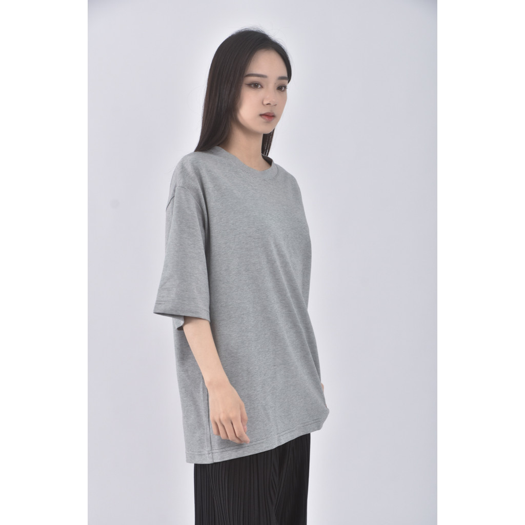 (L) uniqlo質感棉質圓領黑色短袖上衣二手衣, , large