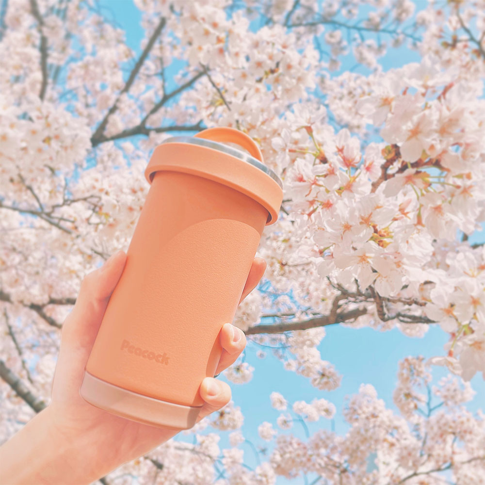 【日本孔雀Peacock】316不鏽鋼 手提式City城市 咖啡杯 保冷保溫杯300ML(耐衝擊底座)-岩灰, , large