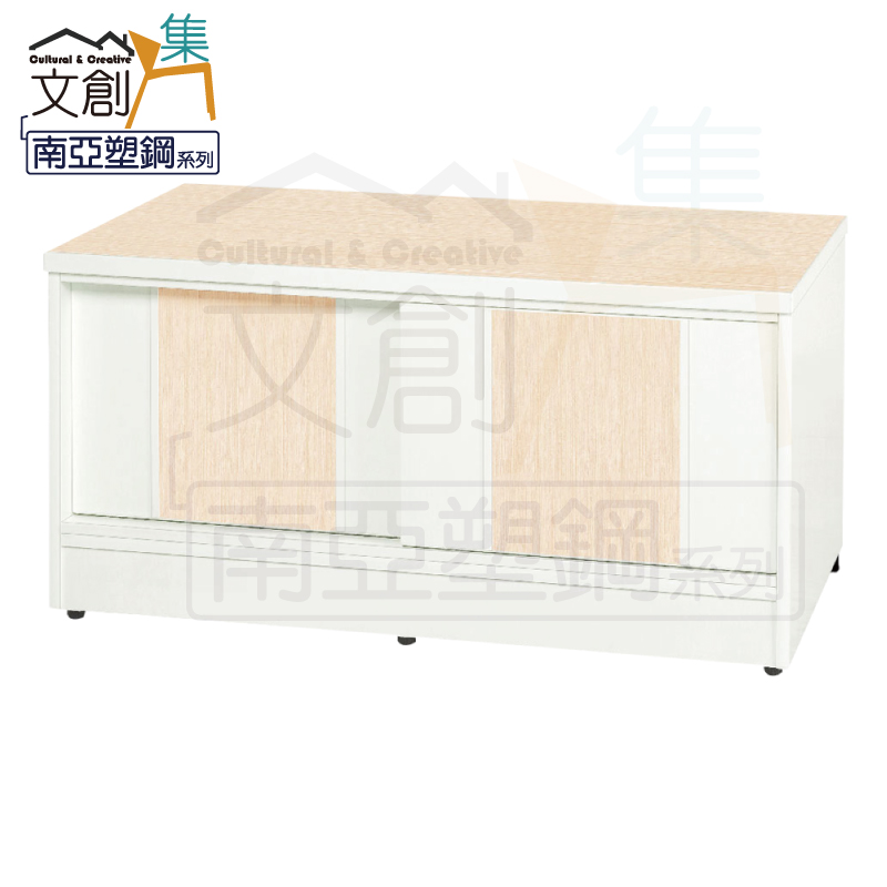 【文創集】摩斯 環保3尺南亞塑鋼推門座鞋櫃(客約商品), , large