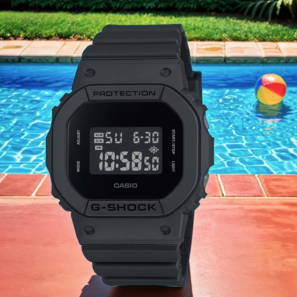 CASIO 卡西歐 G-SHOCK 全黑霧面方形女錶 GMD-S5610BB-1, , large