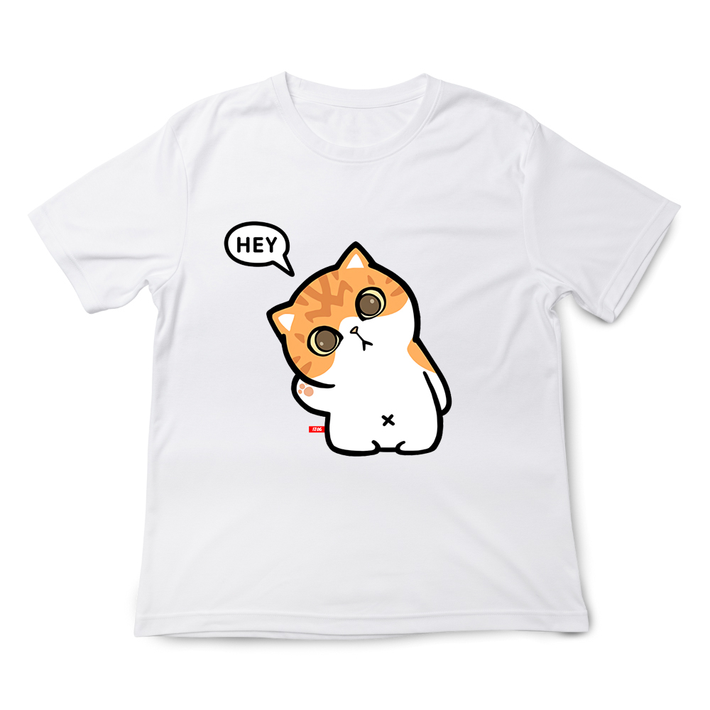JZ TEE 柴犬&貓咪HEY 印花短袖T恤, , large