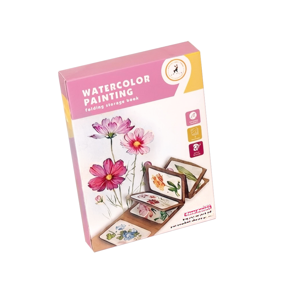 【上手家居】風琴摺頁水彩練習本(畫畫本/繪畫本/水彩畫本/水彩本), , large